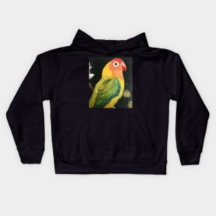 Watercolor Parrot Kids Hoodie